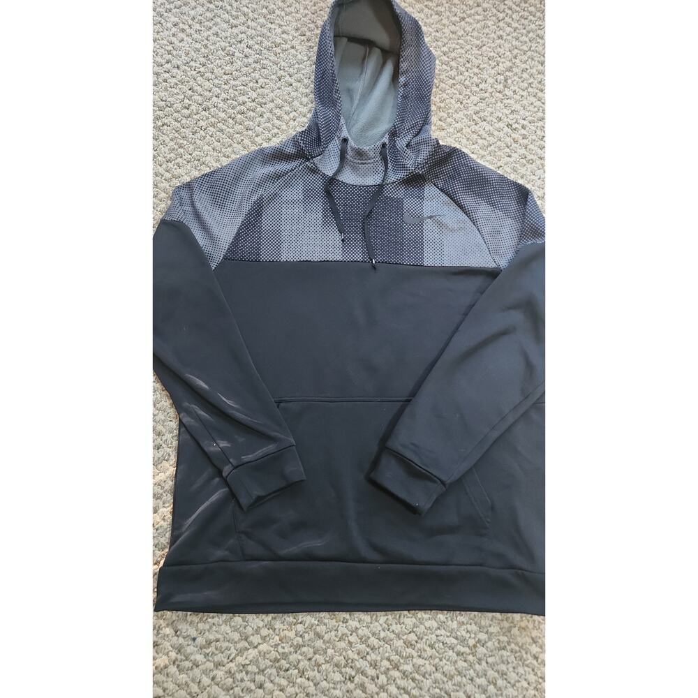 Nike Mens Size Large Dri-Fit Black Standard Fit Long Sleeve Pullover‎ Hoodie